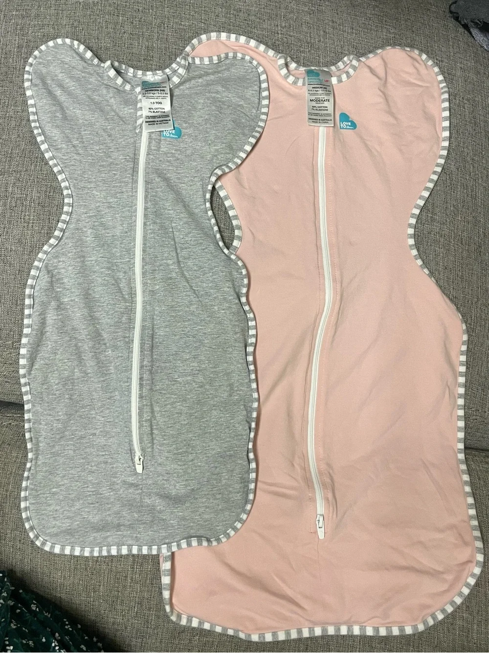 Love to dream Swaddle bundle in Pink and Gray